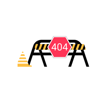 Flat Illustration of Error 404 Page Not Found
