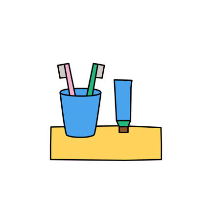 Toothbrush and Toothpaste