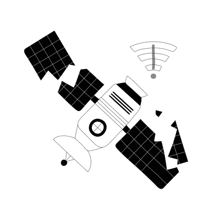 No Internet Connection Line Art Illustration