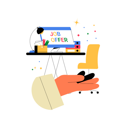 Job Offer Illustration for Recruitment