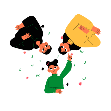 Family Time Outdoors Illustration