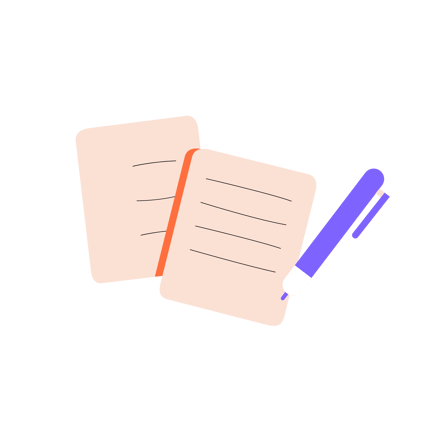 Cartoon Task List with Pen Illustration