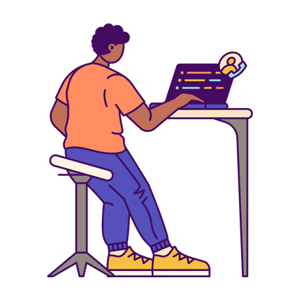 Male Programmer Having Online Meeting