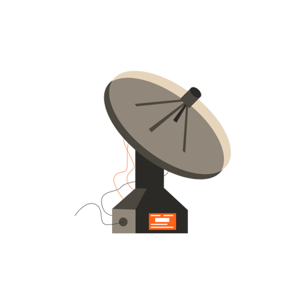 Satellite Dish Transmitter