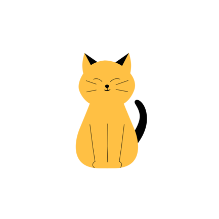Happy Cartoon Cat