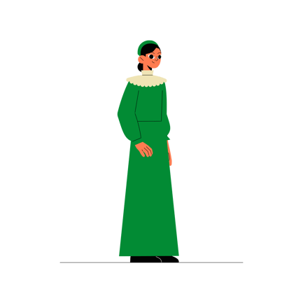 Flat Illustration of a Jewish Woman