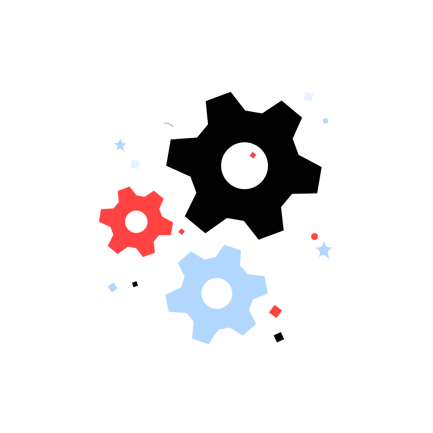 Duotone Gear Settings Illustration