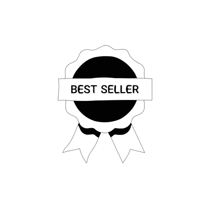 Best Seller Badge Icon in Line Art Style