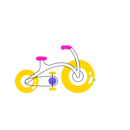 Cartoon Bike Illustration
