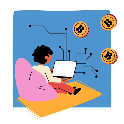 Crypto Data Trading on Laptop