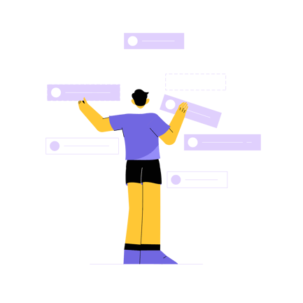 Task Allocation Illustration in Duotone Style