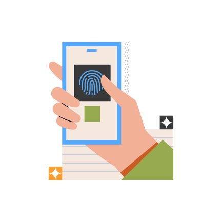Abbildung biometrischer Authentifizierung auf Mobiltelefonen