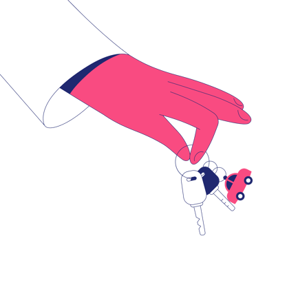 Hand Holding Car Keys