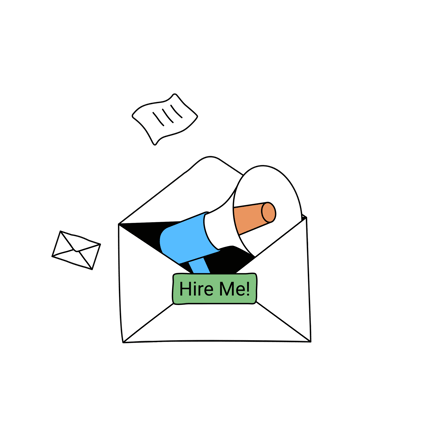 Hire Me! Megaphone Job Application Animation