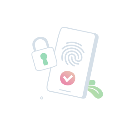 Erfolgreiche Fingerabdruckauthentifizierung bei Smartphone-Animation