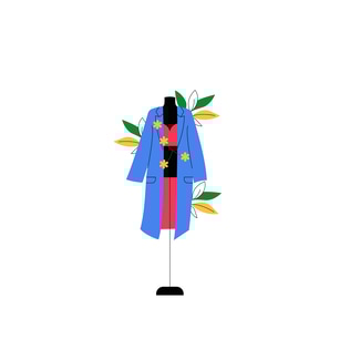 Flower Blossom Dress Illustration