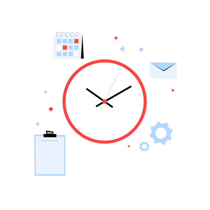 Duotone Time Management Illustration