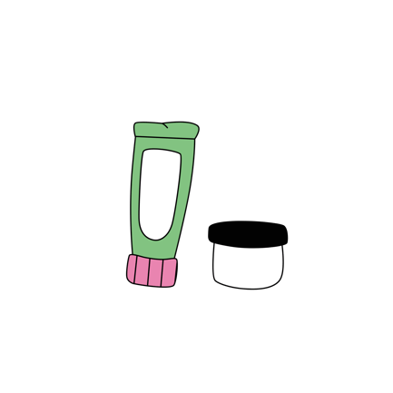 Cartoon Cream Tubes Illustration