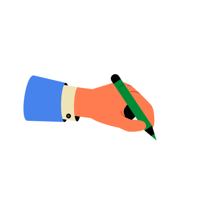 Hand Writing with Pen Animation