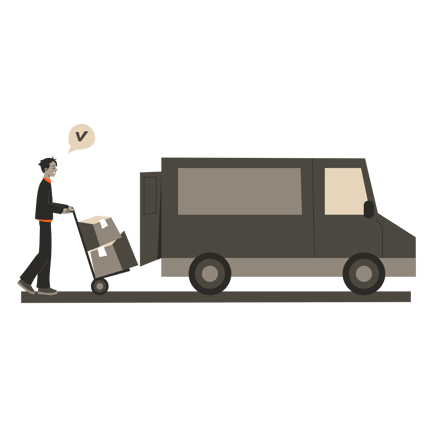 Delivery Van Unloading