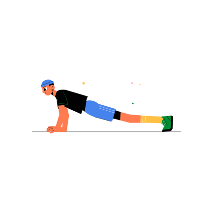 Niño haciendo flexiones