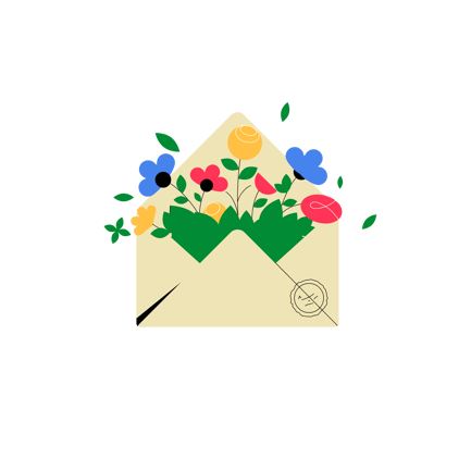 Flowers in Envelope