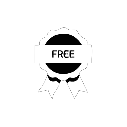 Free Badge Line Art Illustration