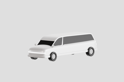 Preview: White Minivan Car