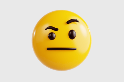 Aperçu: Visage Emoji sérieux