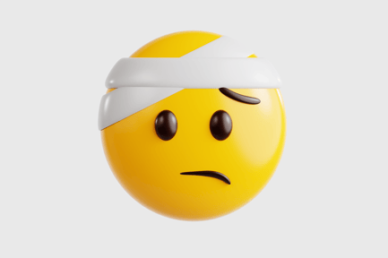 Aperçu: Visage Emoji blessé