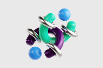 Preview: 3D Abstract Half Ring Composition