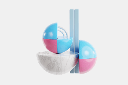 Preview: Minimal 3D Abstract Bowl Geometry Pastel