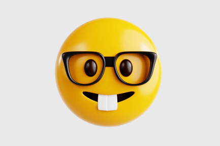 Aperçu: Visage Emoji de nerd