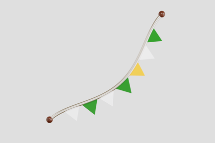 Preview: Indian Flag Bunting Decoration
