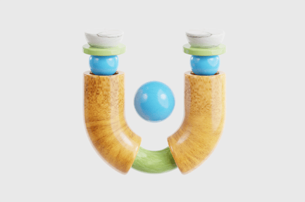 Preview: 3D Horseshoe Marble Abstract Object