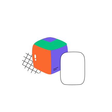 Illustration de style dessin animé de la boîte de produit