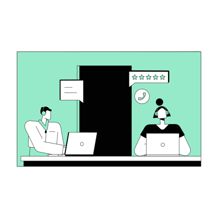 Customer Service Representatives Illustration