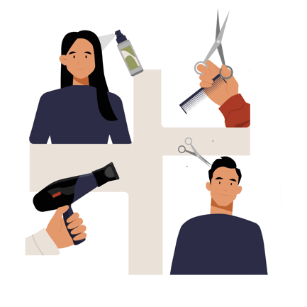 Salon Haircut Process Animation