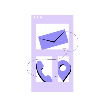 Contact Information Duotone Illustration