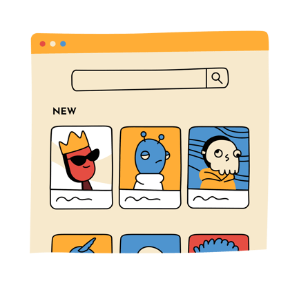 Animated Nft Marketplace Dashboard with Character Avatars