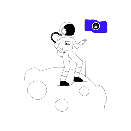 Solana in Space Illustration