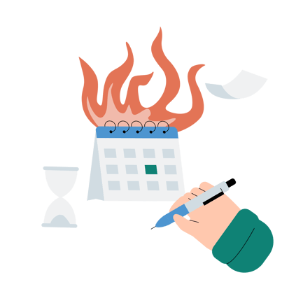 Missing Deadline Illustration