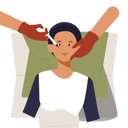 Animation d'illustration pour l'augmentation des lèvres