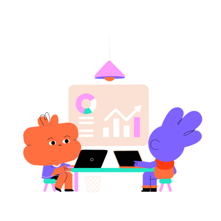 Office Presentation with Funny Characters at Work