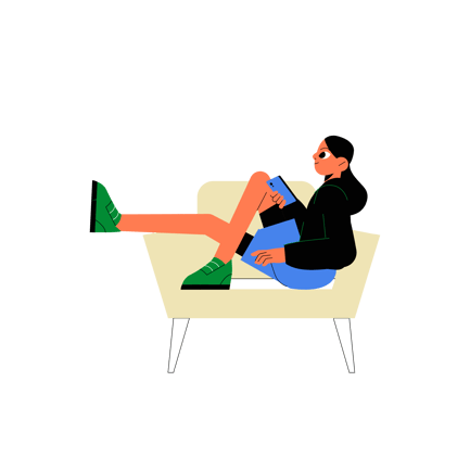 Frustrated Woman Using Smartphone Illustration