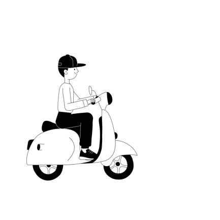 Rider On Scooter 1