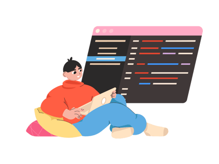 Programmer Working With Code on a Laptop