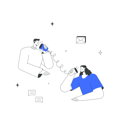 Digital Customer Service Illustration