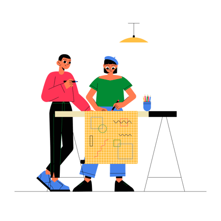 Creative Design Team Collaboration Animation