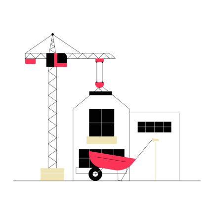 Construction Crane Illustration